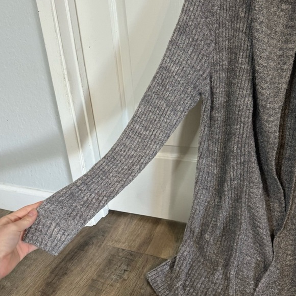 Barefoot Dreams Cozy Gray Shawl Cardigan Sweater - Picture 3 of 5